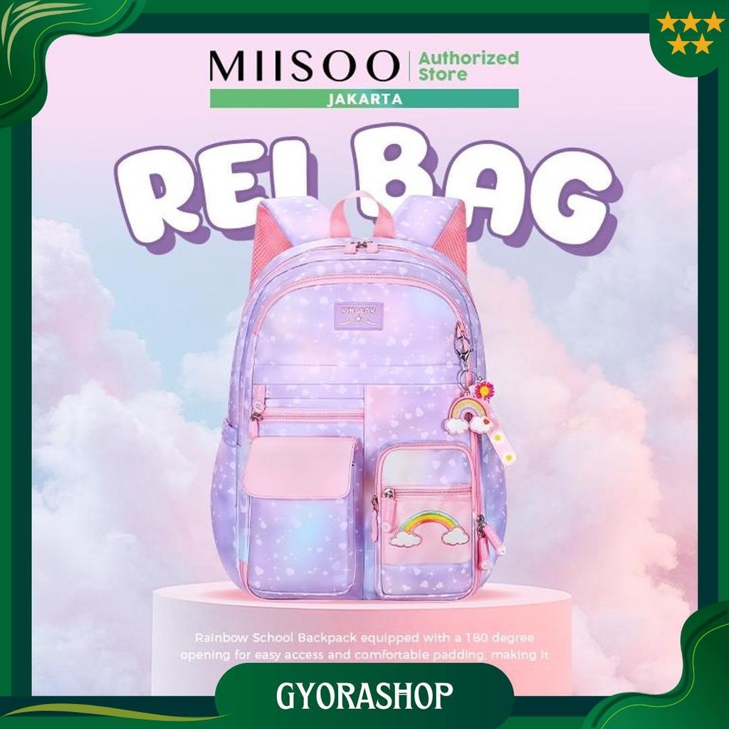 Miisoo Rei Bag Tas Sekolah Anak/Tas Ransel Anak/Tas Sekolah Unisex Tas Sekolah Anak Tk/Sd Ori