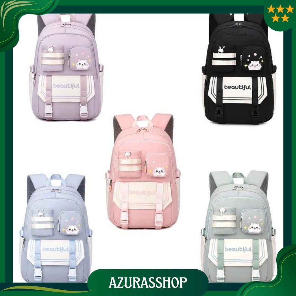 Miniso Cod Tas Ransel Sekolah Anak Sekolah Perempuan Sd Smp Beautiful Happy Summer Full Paket Satu S