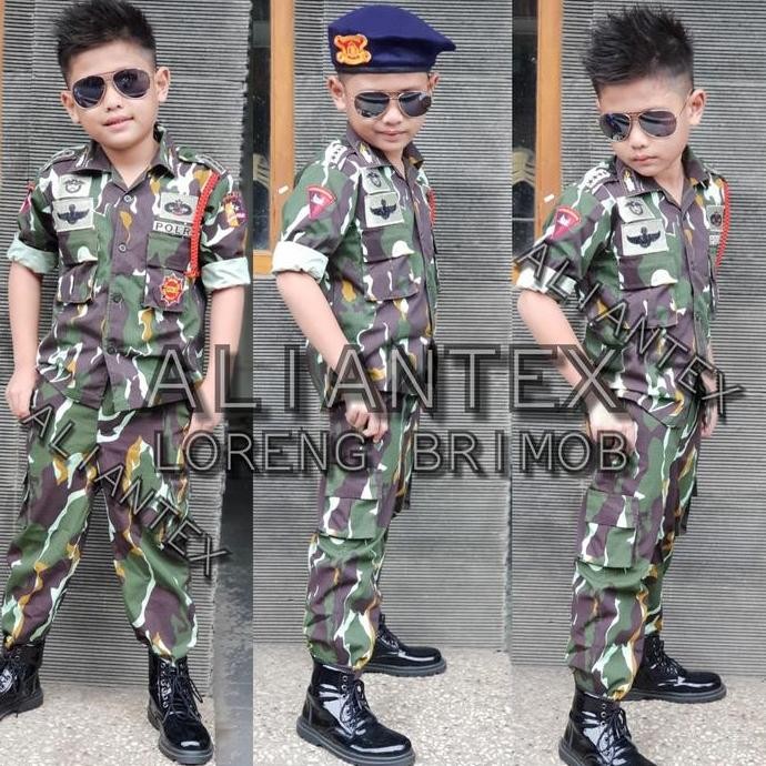 SALE BRIMOB LORENG/BAJU PROFESI ANAK /POLISI BRIMOB LORENG