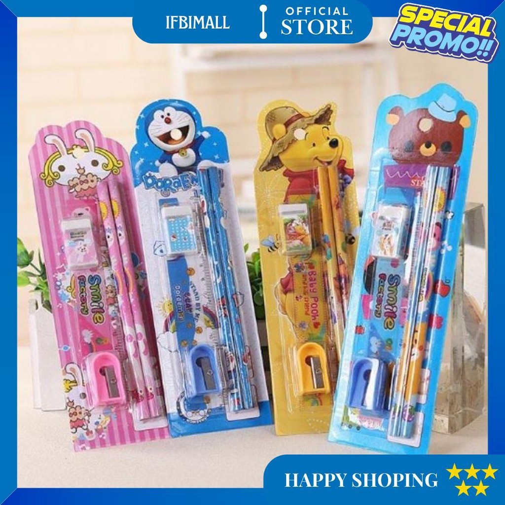

Infy - Stationary Set 5 In 1 Karakter / Alat Tulis Sekolah / Paket Alat Tulis / Mini Stationary / Set Alat Tulis Pensil S004 D Promo 4.4