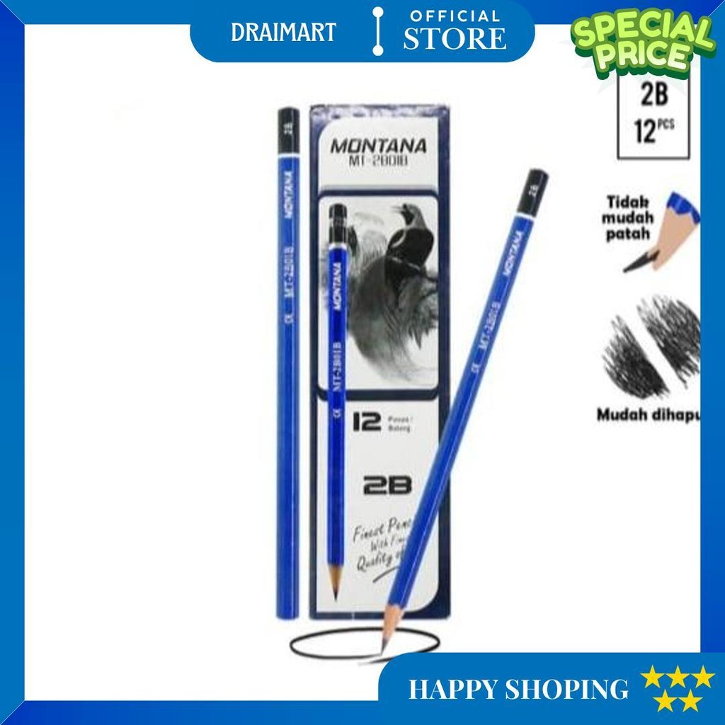 

Pensil 2B Montana Mt-2B01-B Biru (12 Pcs) D Gratis Ongkir