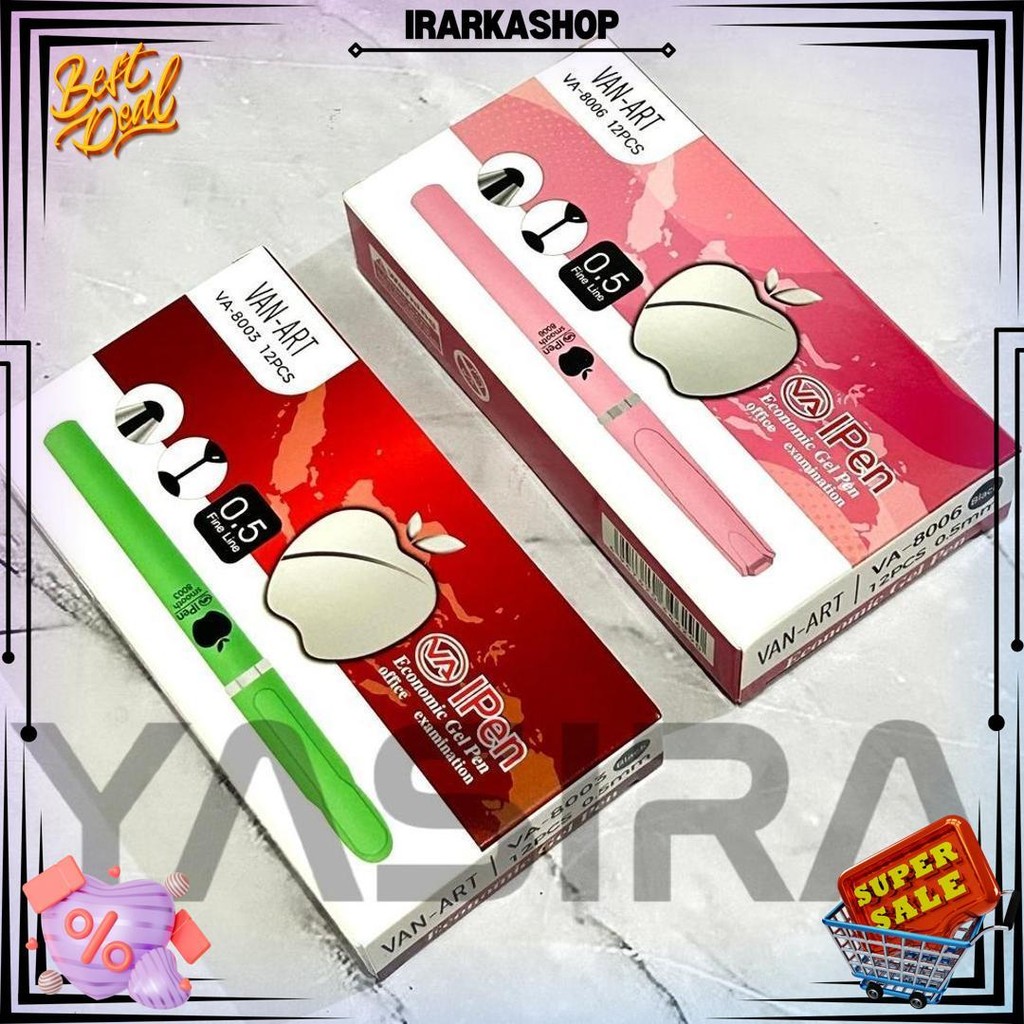 

1 Lusin 12 Pcs Gel Pen Pulpen Ipen X 0.5Mm D Promo 4.4