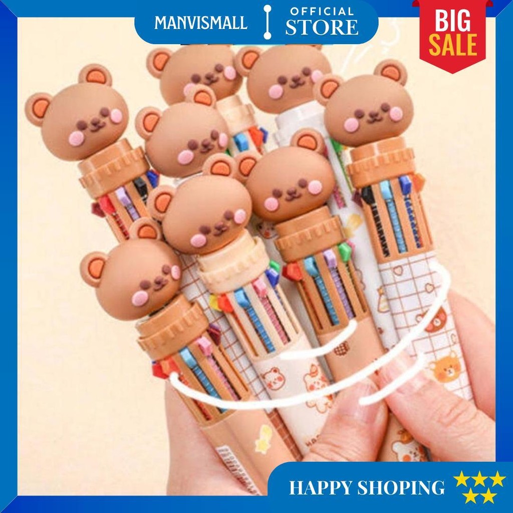 

Pulpen 10 Warna Pena Motih Beruang Pulpen Karakter Teddy Bear Import Cod D Promo Puncak