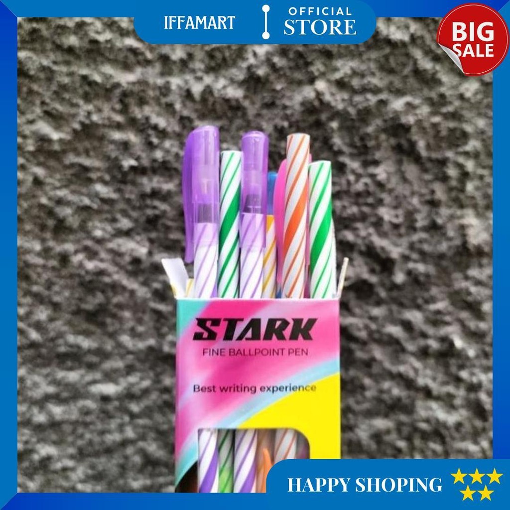 

[12Pcs/ Lusin] Pen Stark Ulir/ Kotak Robot/ Pulpen D Cod