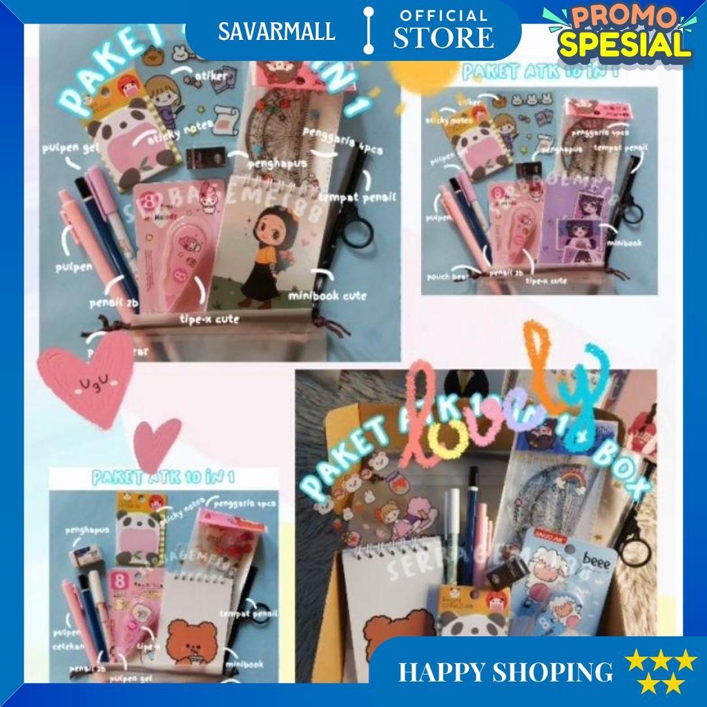 

Serbagemes88 - Set Alat Tulis 10 In 1 Lengkap / Stationery Untuk Hadiah / Hampers Kado Gift / Paket Alat Tulis / Alat Tulis Paket / Sekolah / Stationery Set Aesthetic D Promo 4.4