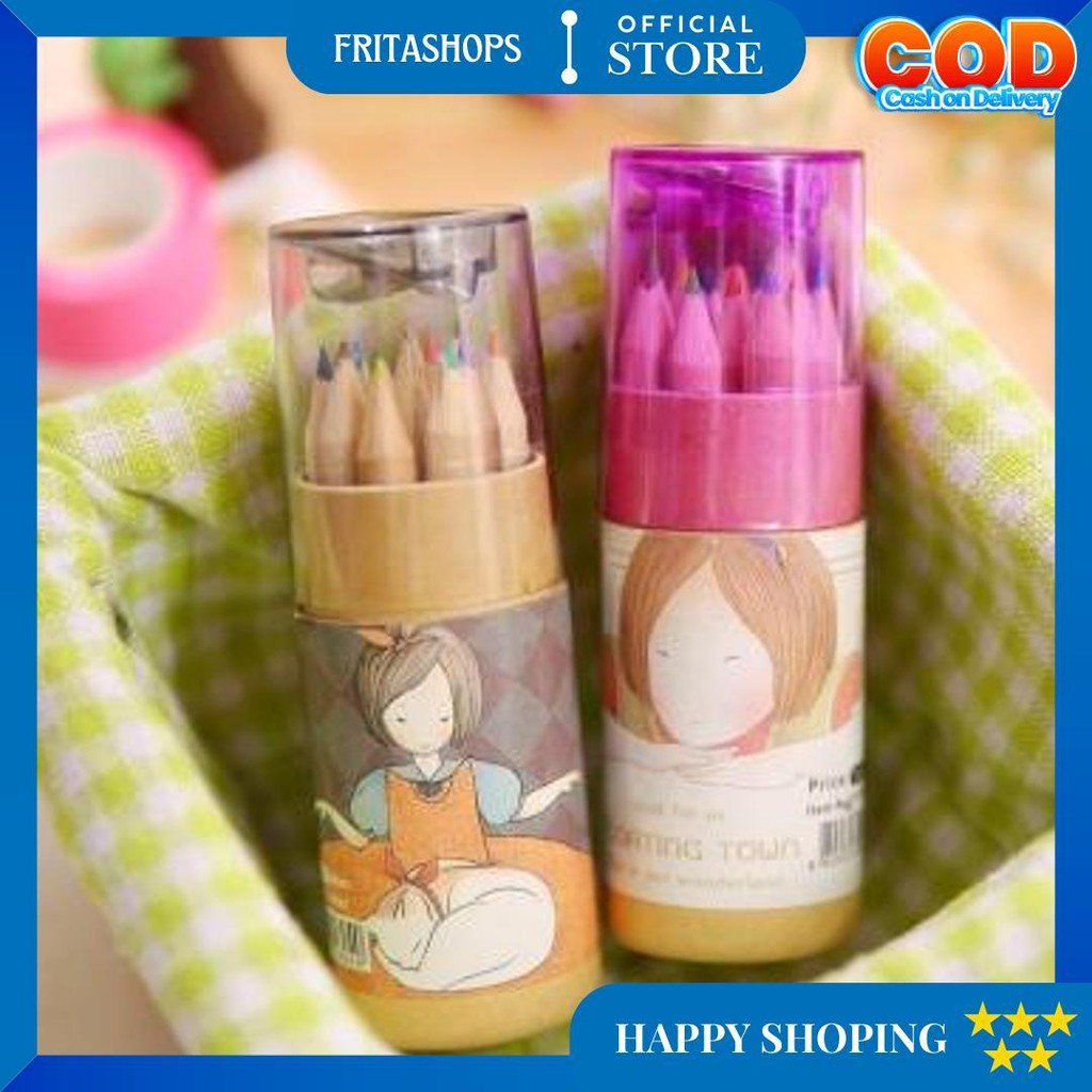 

Pensil Warna Dan Peraut Pensil Warna Set 12 Warna D Cod