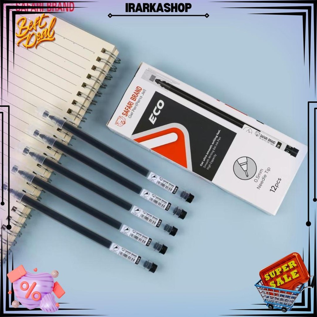 

(Sf1020Eco Lusin) Pulpen Bolpoint Bolpen Pena Gell Gel Jel Pen Grosir Murah Obral Ekonomis Merk Safari Lusinan Isi 12 Pcs D Promo 4.4
