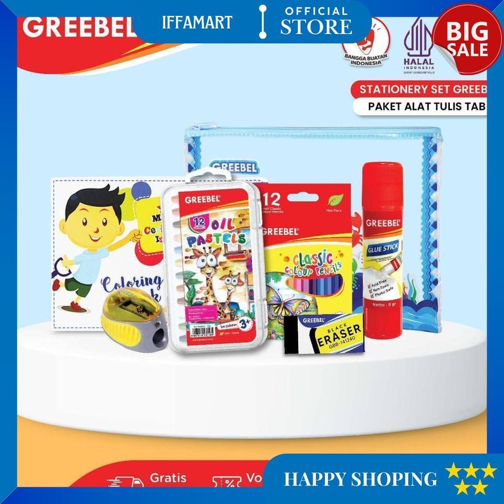 

Greebel Paket Alat Tulis Tab-1 / Stationery Set / Paket Mewarnai D Cod