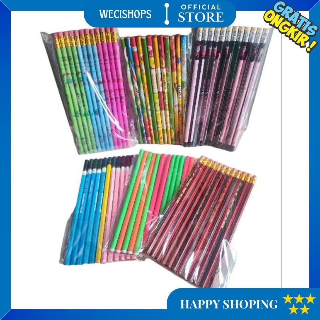 

Pensil Kayu/Pensil Tulis/Pensil Anak 12Pcs (No Pack) D Promo 4.4