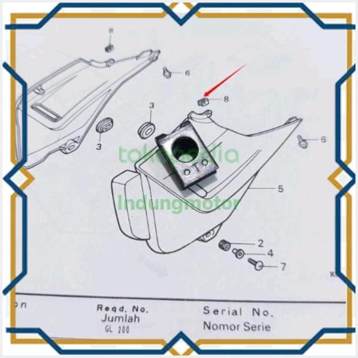 [IND] MUR KLIP KLEM COVER BODY BOX AKI HONDA TIGER REVO LAWAS TIGER LAMA ORI
