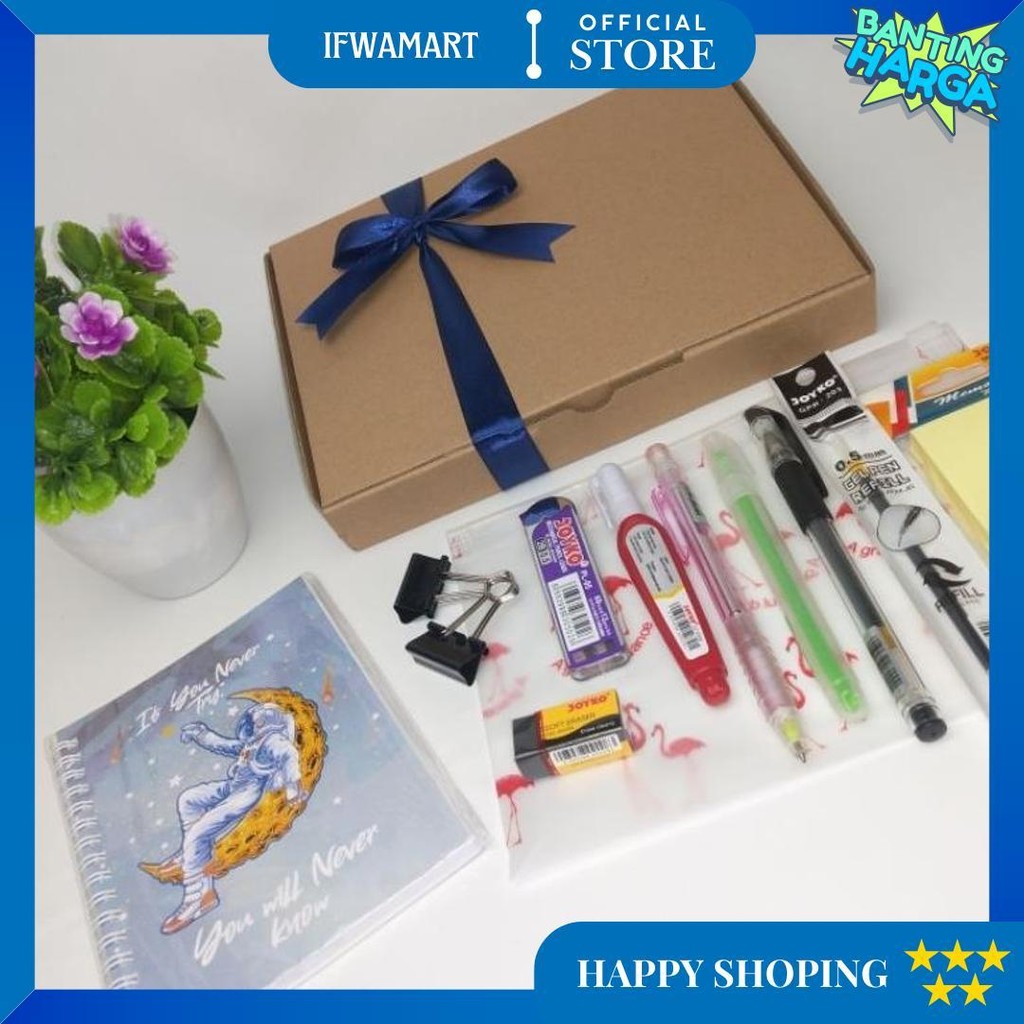 

Paket 1 Alat Tulis Anak Sekolah / Hampers Alat Tulis Kantor / Alat Tulis Set Pensil Mekanik Pulpen Penghapus Joyko D Best Seller