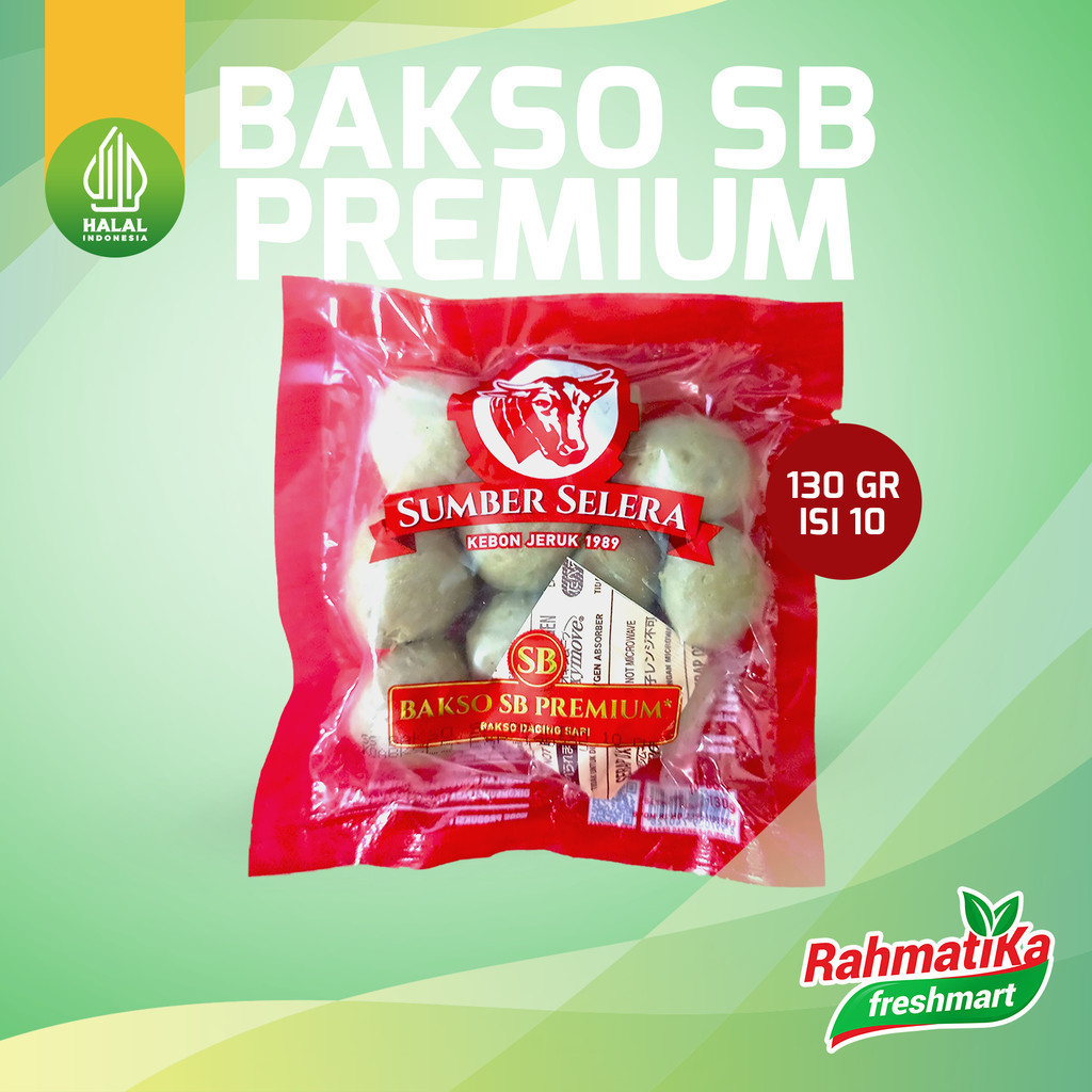 

Bakso SB Premium Isi 10 / Bakso Sumber Selera 130 gr (Frozen Food)