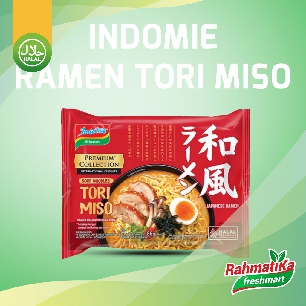 

Indomie Mi Instan Japanese Ramen Soup Noodles Tori Miso 1 Pcs