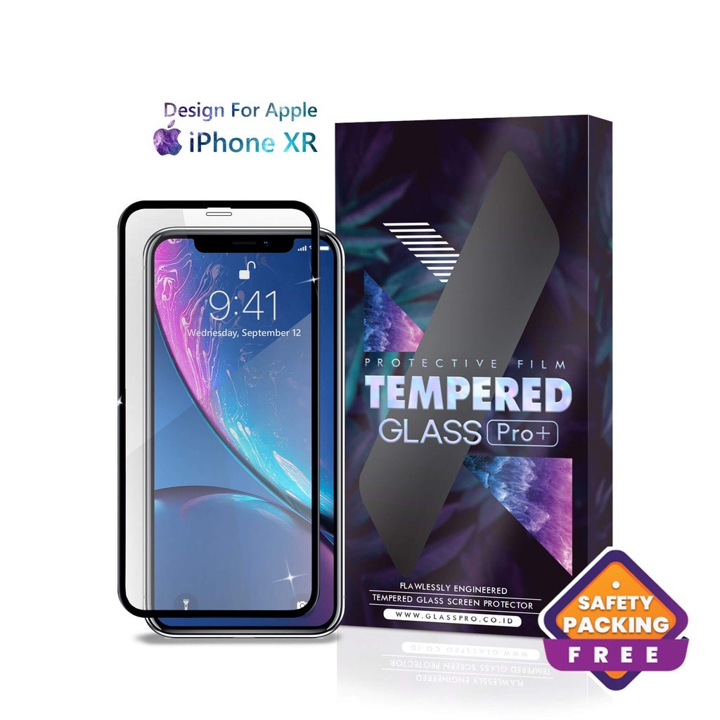Glass Pro IPHONE XR - Tempered Glass Full Cover - Not Hydrogel Anti Spy