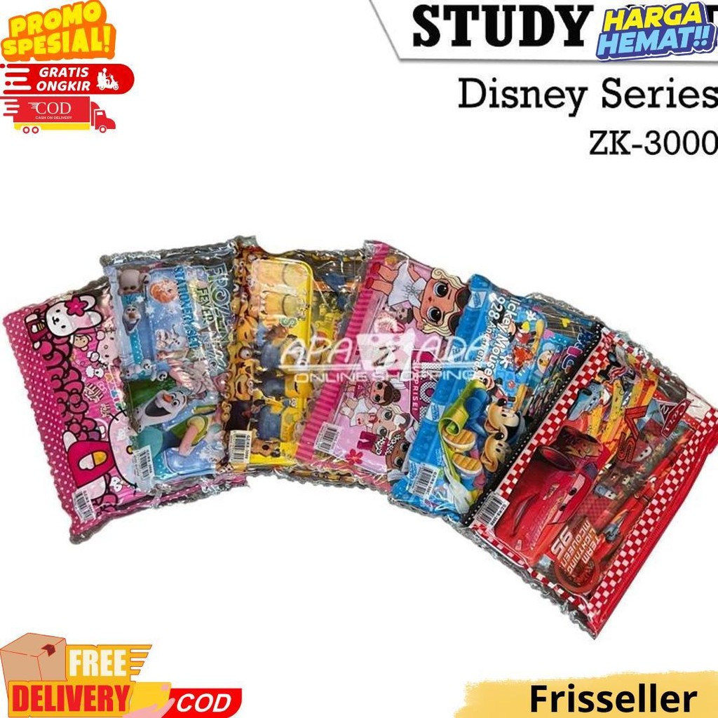 

Apazada - Paket Alat Tulis Study Set Karakter Zk-3000 Perlengkapan Sekolah Stationery Set Pouch D Promo 4.4