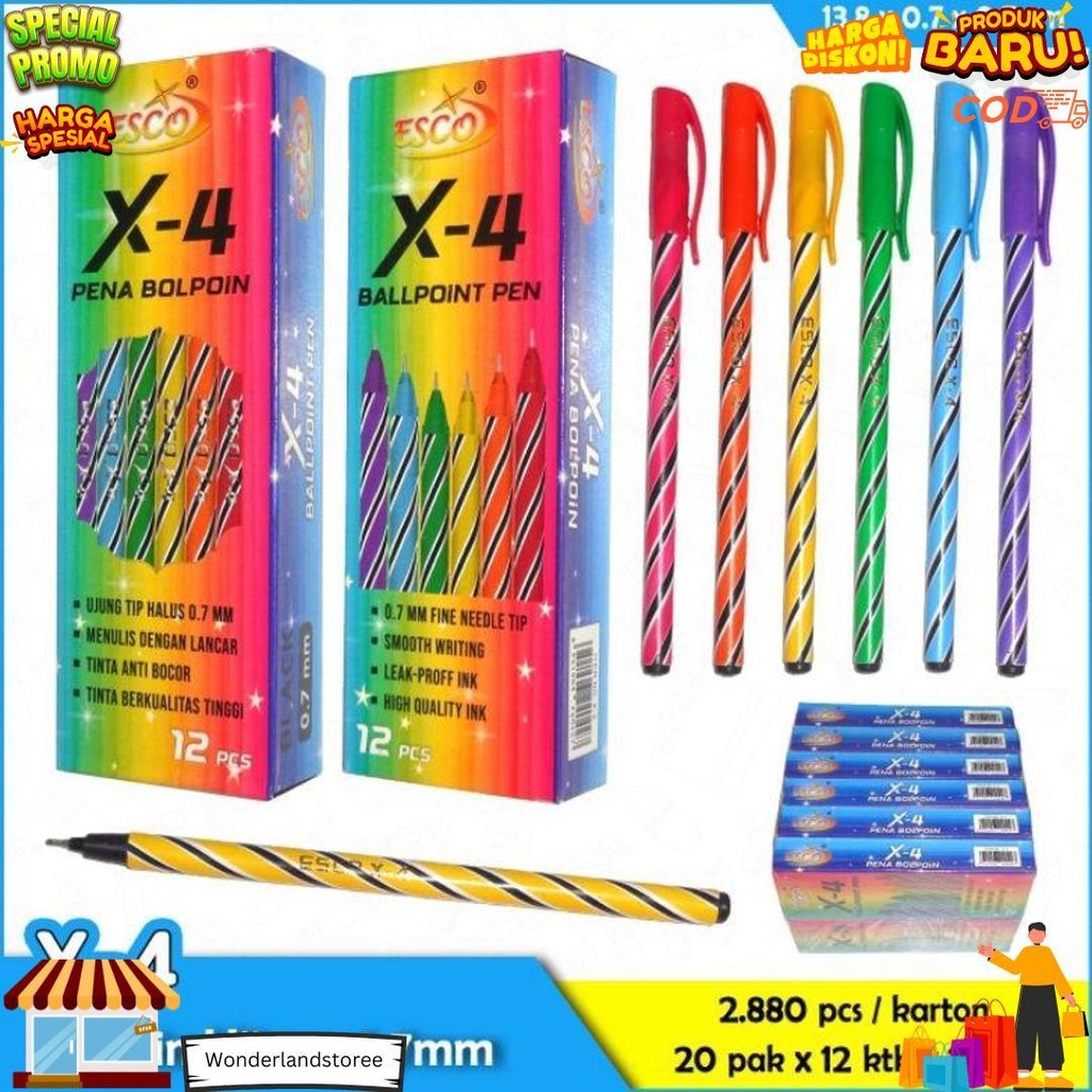 

Pulpen Stark 1 Pack Isi 12Pcs Ballpoint Lilin Tinta Hitam Murah D Terlaris