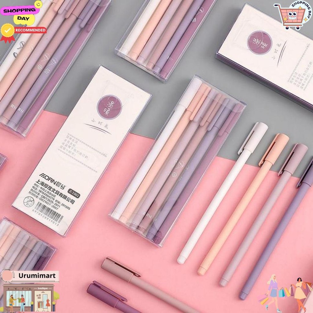 

1 Set 6Pcs Pulpen Gel Aesthetic Polos Warna Pastel Matte 0,5 Mm Lg D Cod