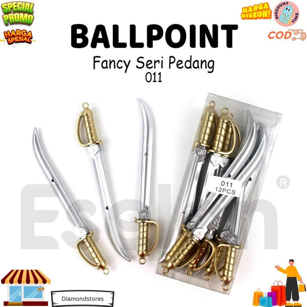 

12Pcs Pulpen Gel Fancy / 1 Pak Pulpen Fancy Bentuk D Promo Puncak