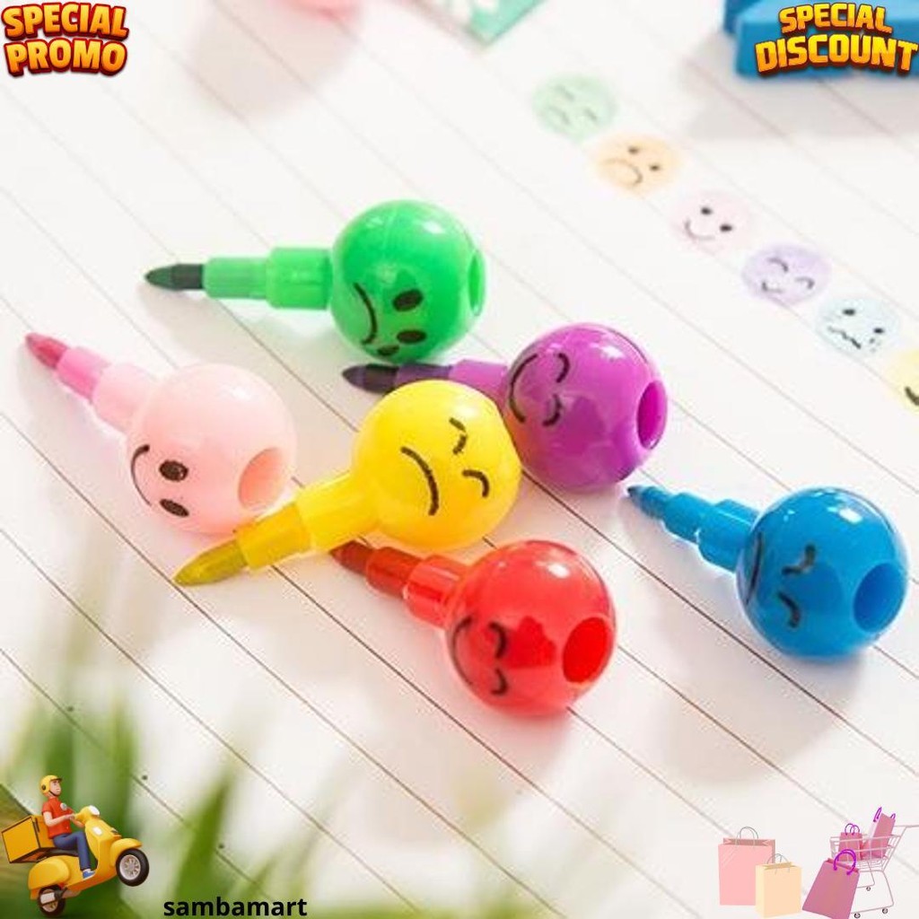 

7Pcs Pensil Warna Rainbow 1 Set Isi 7 Warna / Krayon Warna-Warni Disusun Emoticon Pelangi D Promo Puncak