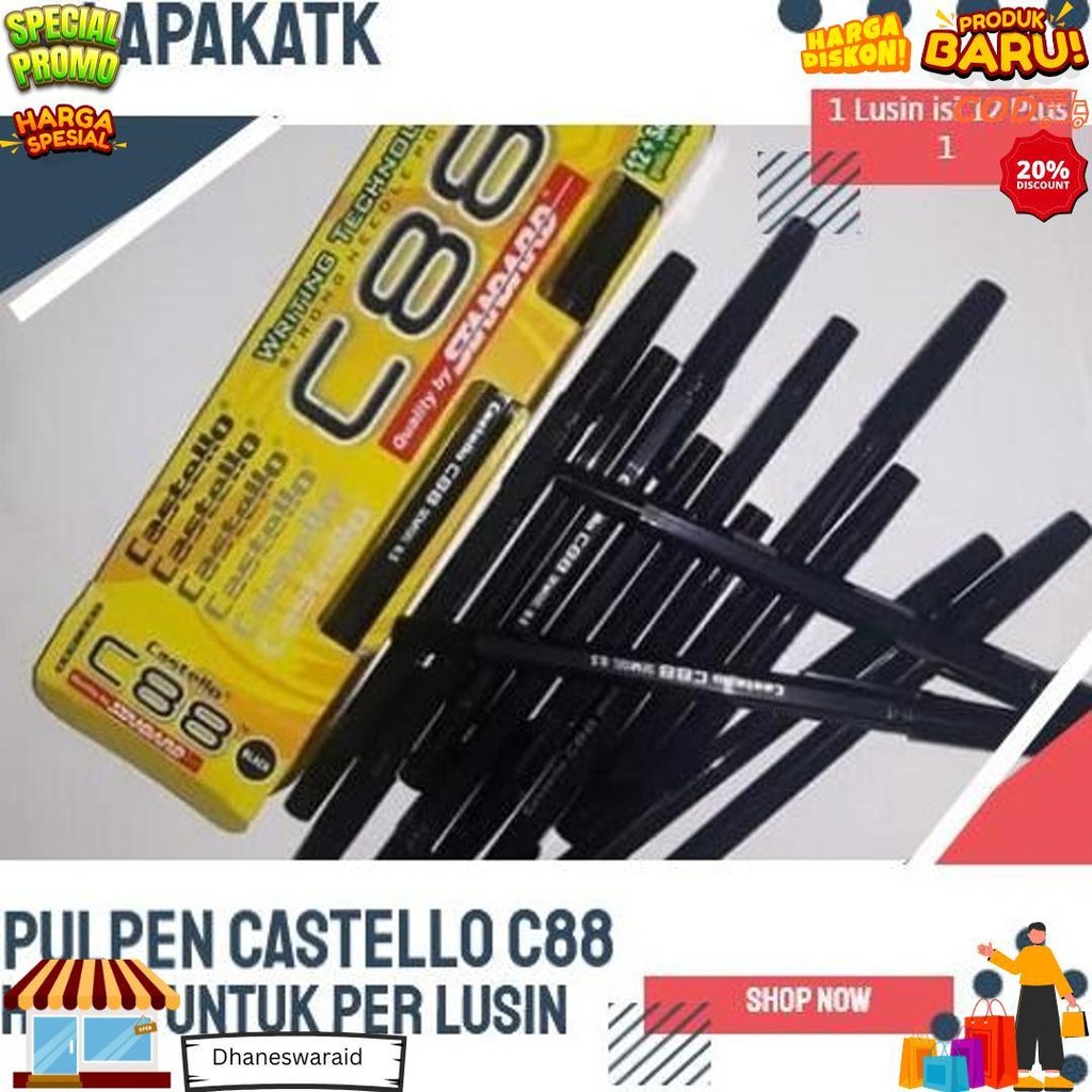 

Termurah Pulpen Standard Murah C 88 / Pen Standart Castello C88 (Isi 13) ++ D Best Seller