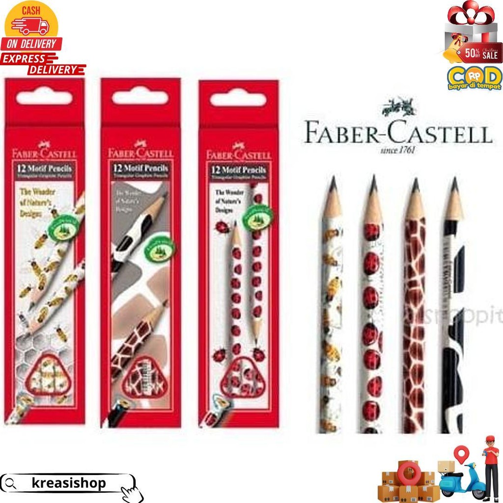 

Termurah Pensil Motif 2B Faber Castell 5 Motif Alat Tulis Sekolah - Satuan D Promo 4.4