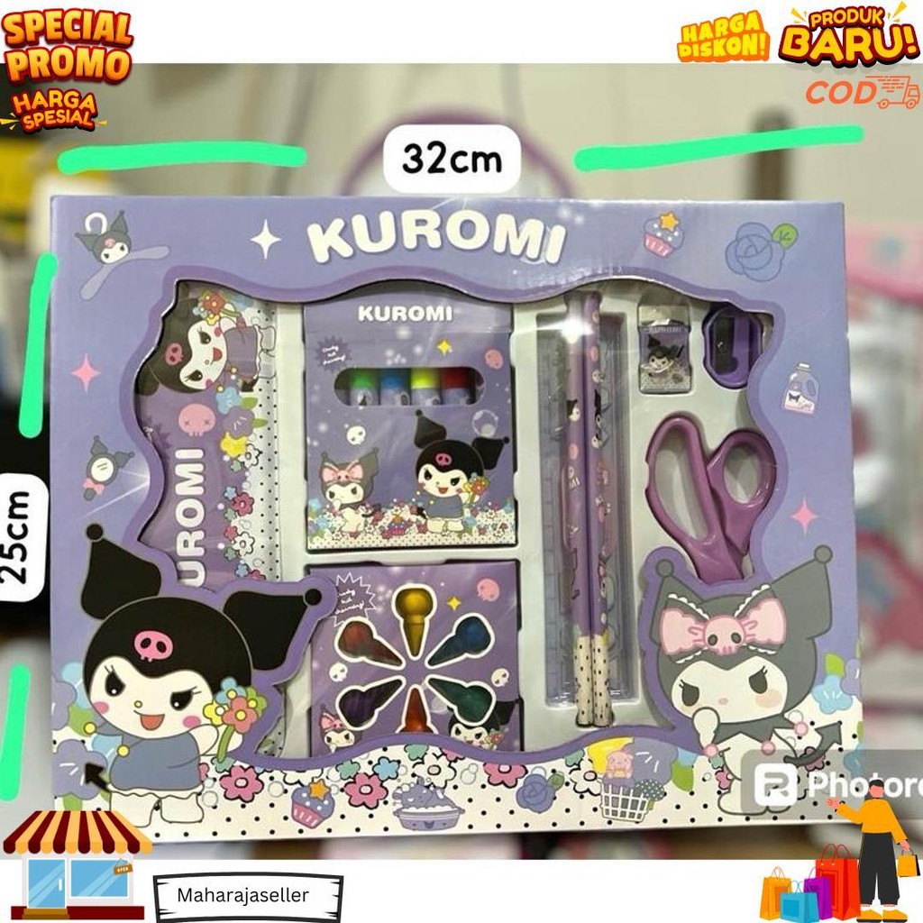 

6021 Set Stationery Lengkap Sanrio My Melody Kuromi Cinnamonroll Paket Alat Tulis Anak Sekolah Hadiah Ulang Tahun Crayon Pensil Kotak Spidol Gunting D Terlaris