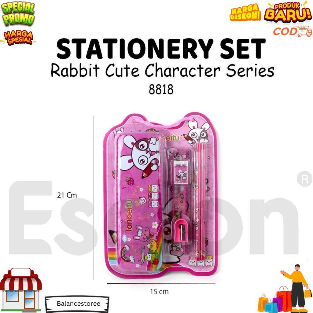 

Stationery Set / Alat Tulis Set / Paket Alat Tulis / Stationery Set Fancy 8818 D Cod