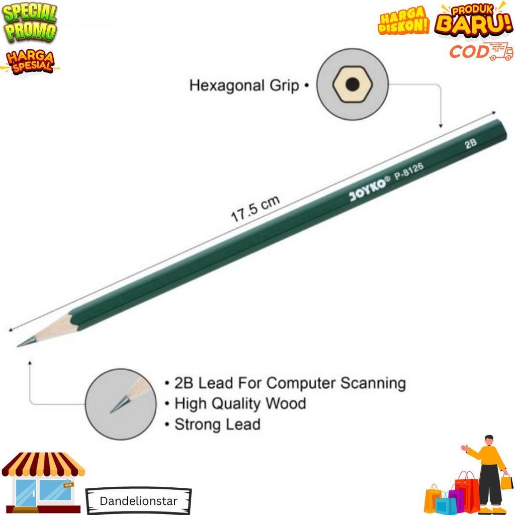 

Pensil Joyko 2B P-8126 Grosir 12 Pcs D Promo 4.4