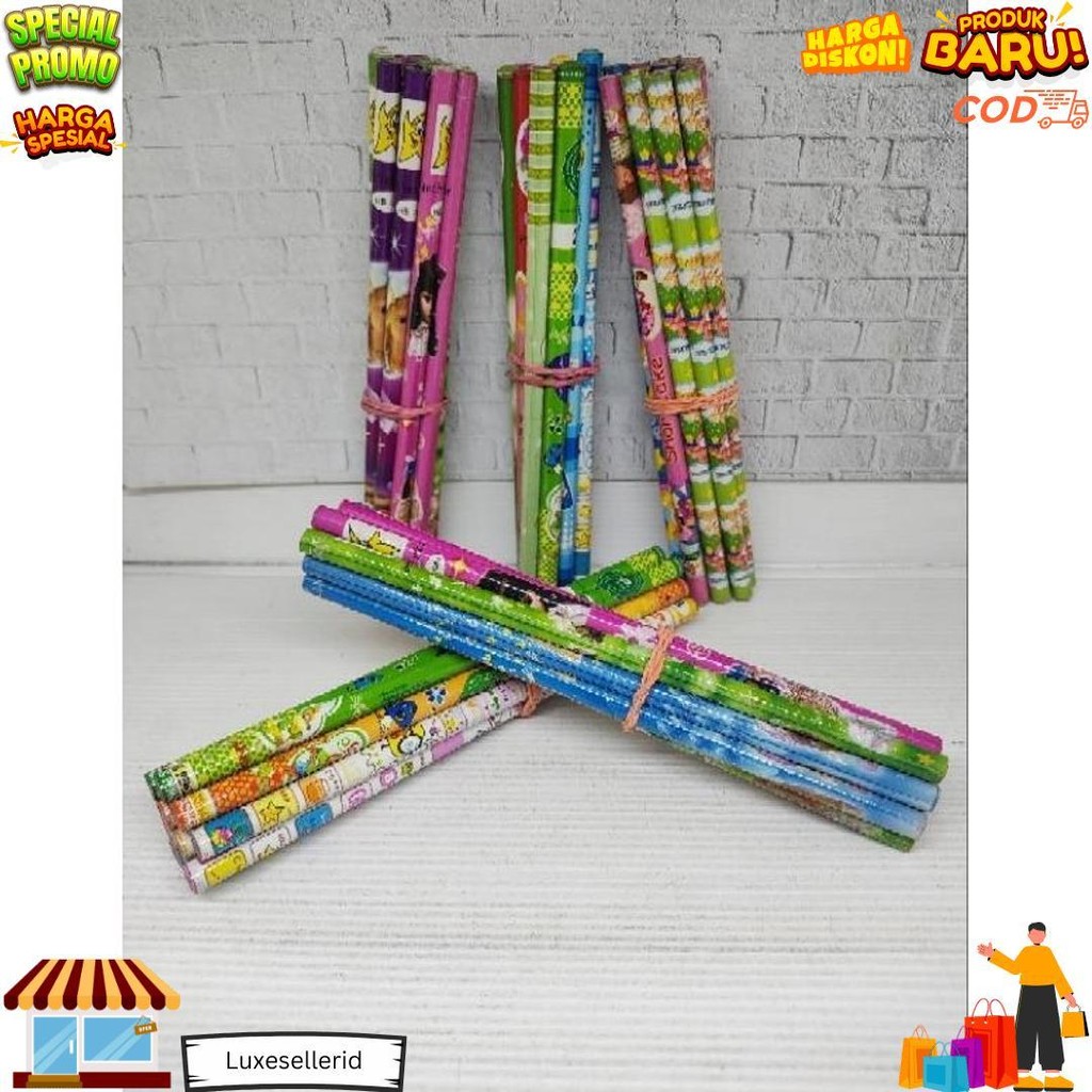 

Pensil Kayu/Pensil Tulis/Pensil Anak 12Pcs (No Pack) D Best Seller