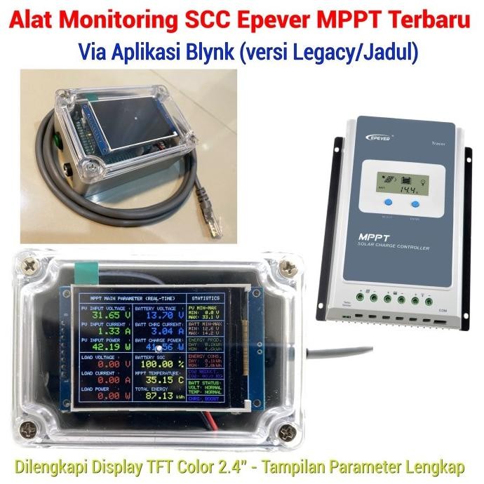 Sale Alat Wireless Iot Scc Epever Mppt Via Blynk (Jadul) - Terbaru Tft2.4"
