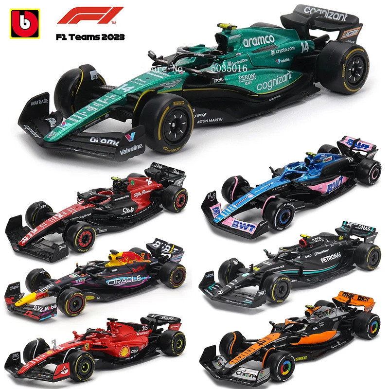 Bburago 143 F1 Red Bull Ferrari Mercedes Benz Aston Martin McLaren Alfa Romeo mobil mewah paduan die
