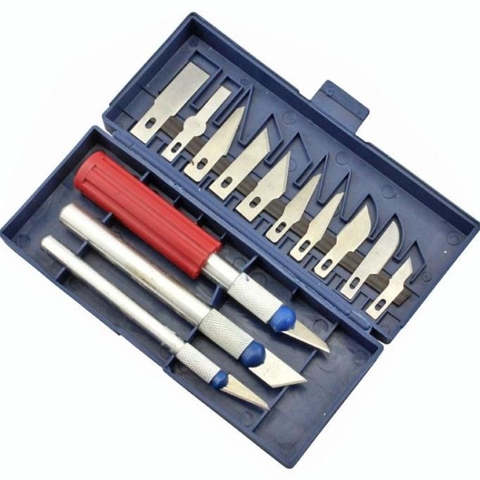 

set pisau ukir seni 13 in 1 / Crafting Knife 3 Handle 13 in 1 The best