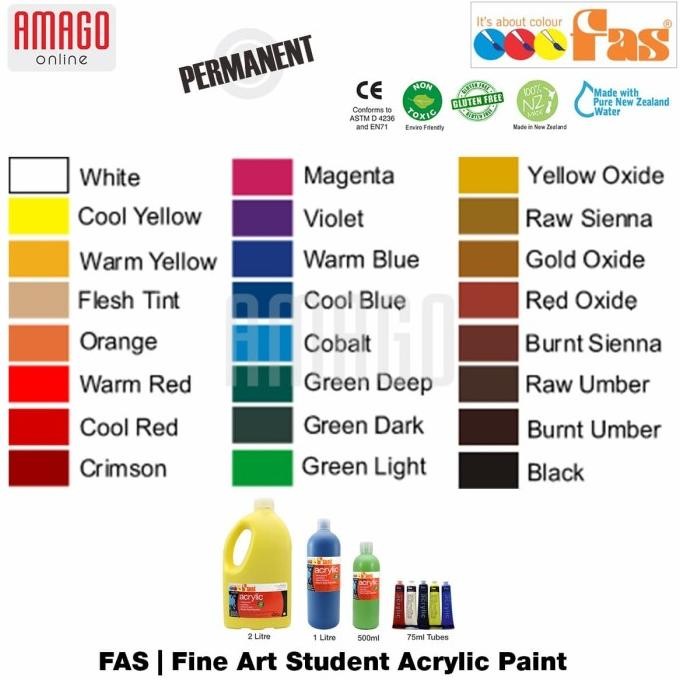 

Baru Fas - Student Acrylic Paint - 2 Liter - Black Premium