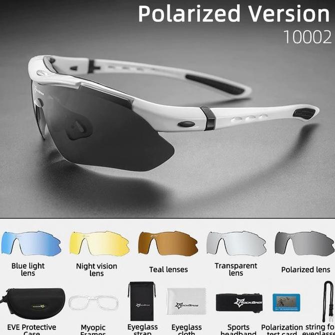 Original Rockbros Premium Terpolarisasi Untuk Pria Bersepeda Kacamata Sepeda Polarized  Gunung Seped