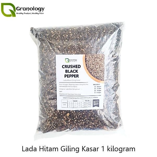 

Lada Hitam Kasar / Crushed Black Pepper (1 kilogram) by Granology