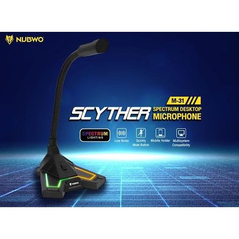 Promo Microphone Nubwo M-31 Scyther Microphone Spectrum Lighting