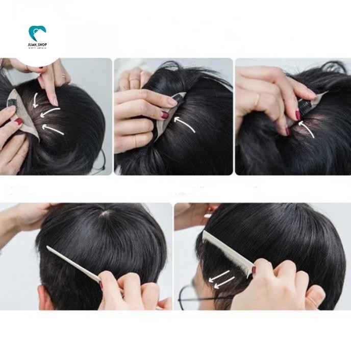 Promo Hair Toupee Pria Rambut Asli / Toupee Pria Cowok Rambut Asli / Rambut Palsu Pria Botak Ventila