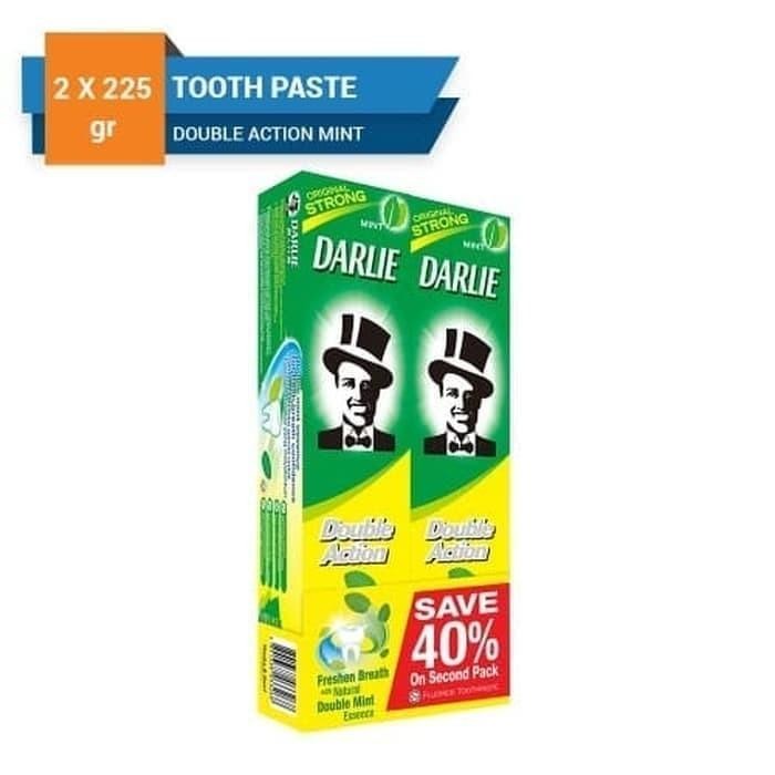 

Darlie Double Action Mint Original Strong TWINPACK 225 gram x 2 pcs