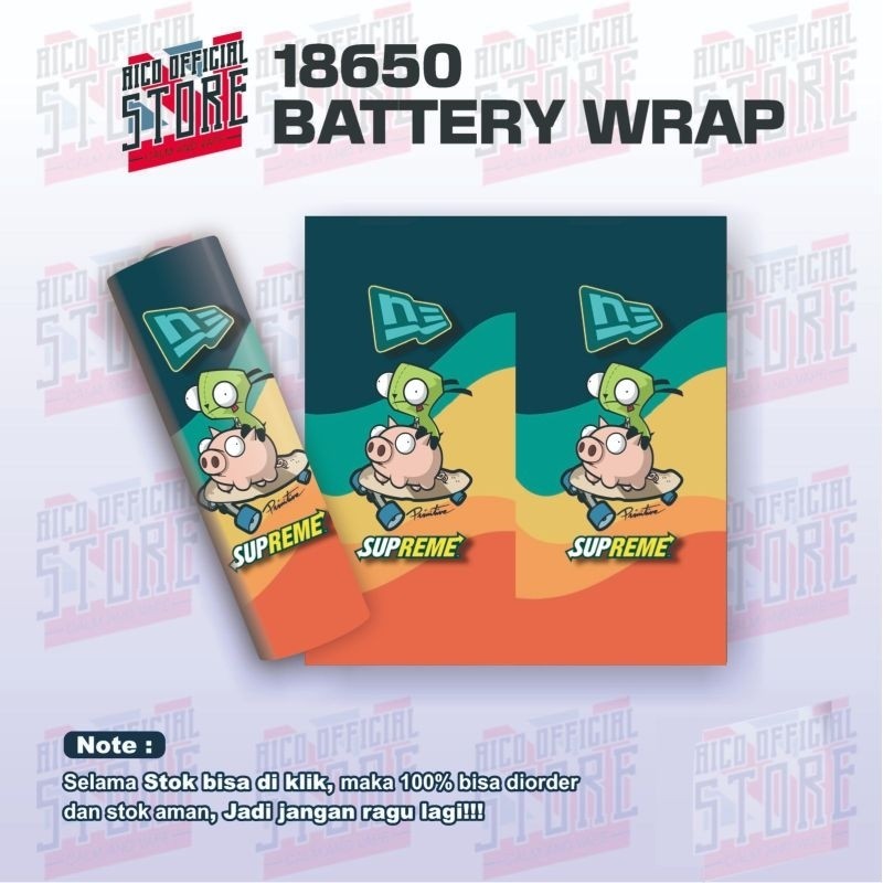 

*PromoGet2* Pelindung Baterai Wrap 18650 Nike Sports Series Dan Pelapis Wrapped Bening Ber 12 Stiker Garskin HP/Case Custom COD