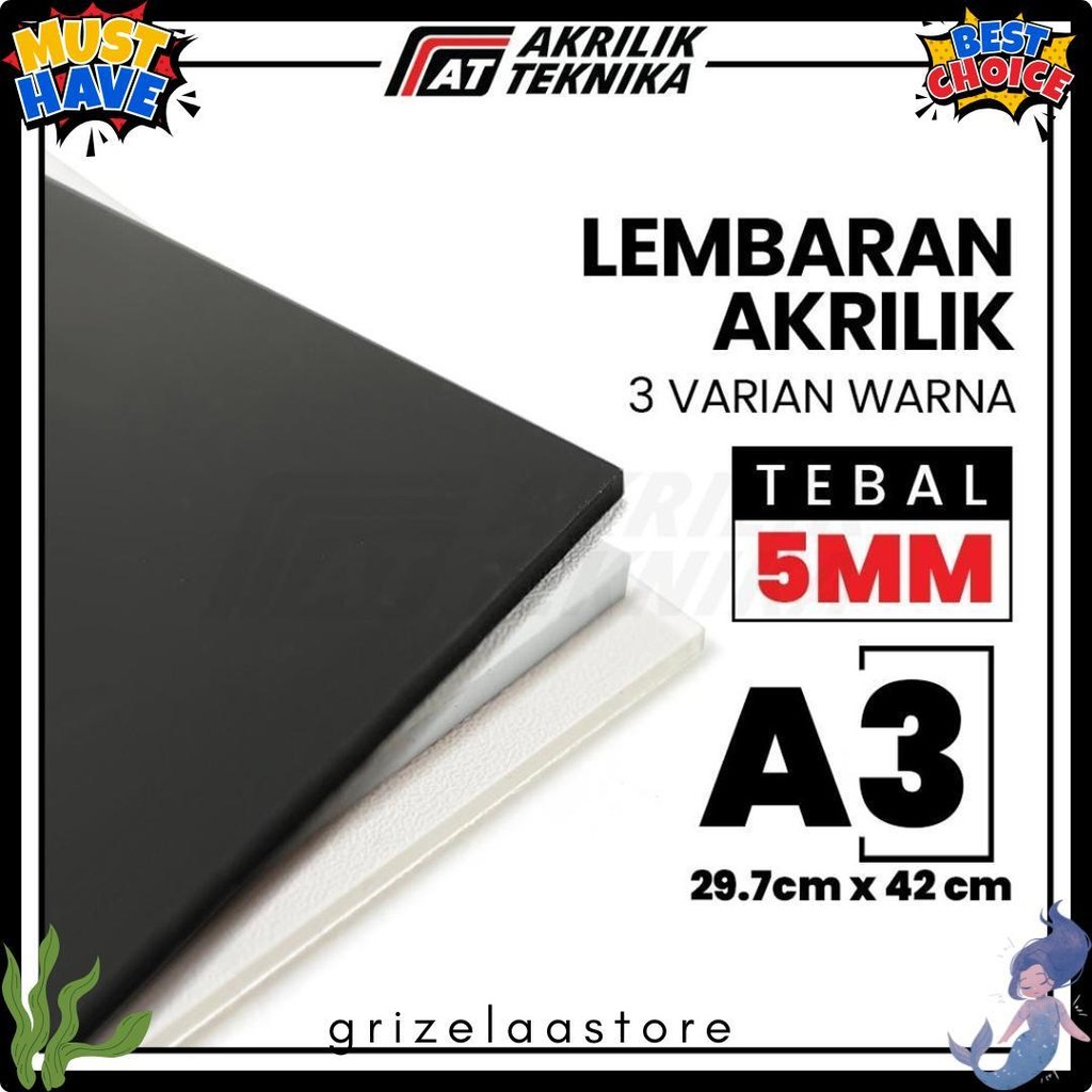 

Lembaran Akrilik A3 5Mm / Acrylic Sheet Clear / Akrilik Bening Hitam Putih Flash Sale! Diskon Hingga 70%