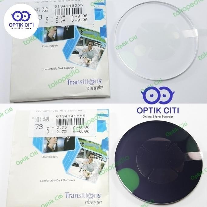 new  Lensa Kacamata Photochromic crizal essilor Transition Classic 1.56