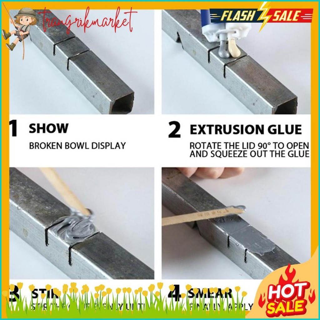 

100G Untuk Reparasi Mobil / Rumah (Lem Besi Kayu Kaca Plastik Karet Metal)Lem Perekat Super Pasta Perbaikan Metal Casting Glue Flash Sale! Diskon Hingga 70%