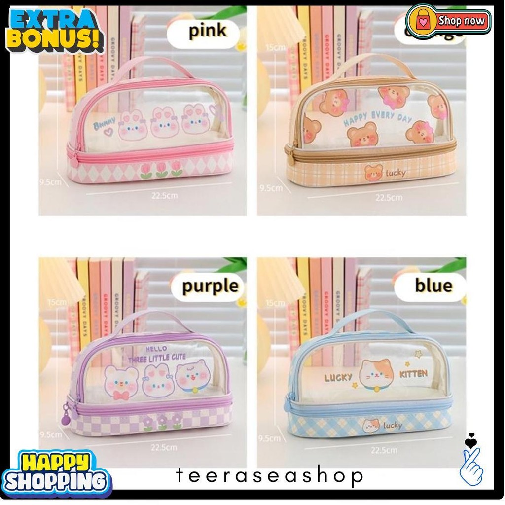

Kartun Baru Kapasitas Pen Bag Storage Bag Untuk Mahasiswa Sma Junior Portable Cute Simple Stationery Box Diskon Setengah Harga