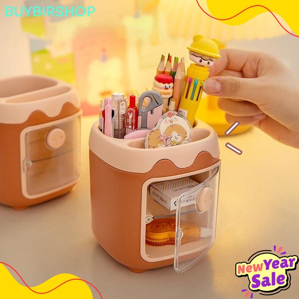 

Modis Multifungsi 2-Tier Laci Kotak Penyimpanan/Multifungsi Lucu Tempat Pena/Kantor Desktop Penyimpanan Pena Case St145 Terlengkap Dan Termurah