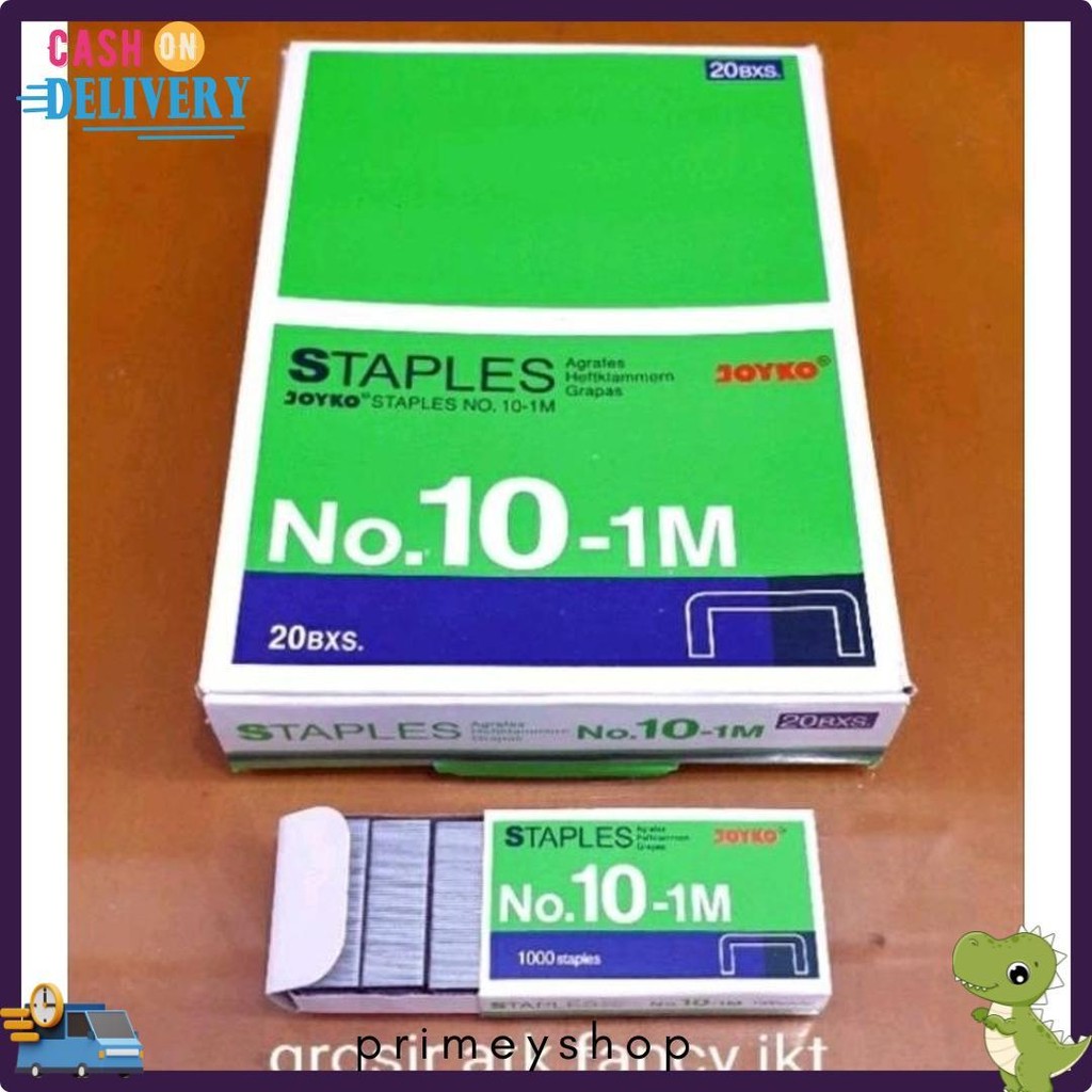

( 1 Dus = 20 Pak Kecil ) 10-1M Staples Steples Isi Stapler Stepler Neces Joyko No. 10 - 1M Kecil Diskon Setengah Harga