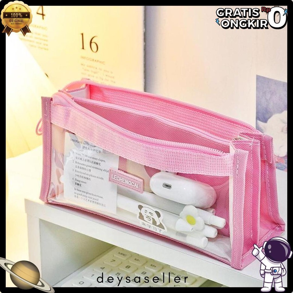 

[Miloli] Kotak Pensil Lechengcai Tempat Pena Kosmetik Kapasitas Besar Pvc Transparant Stationery - F0209 Terlengkap Dan Termurah