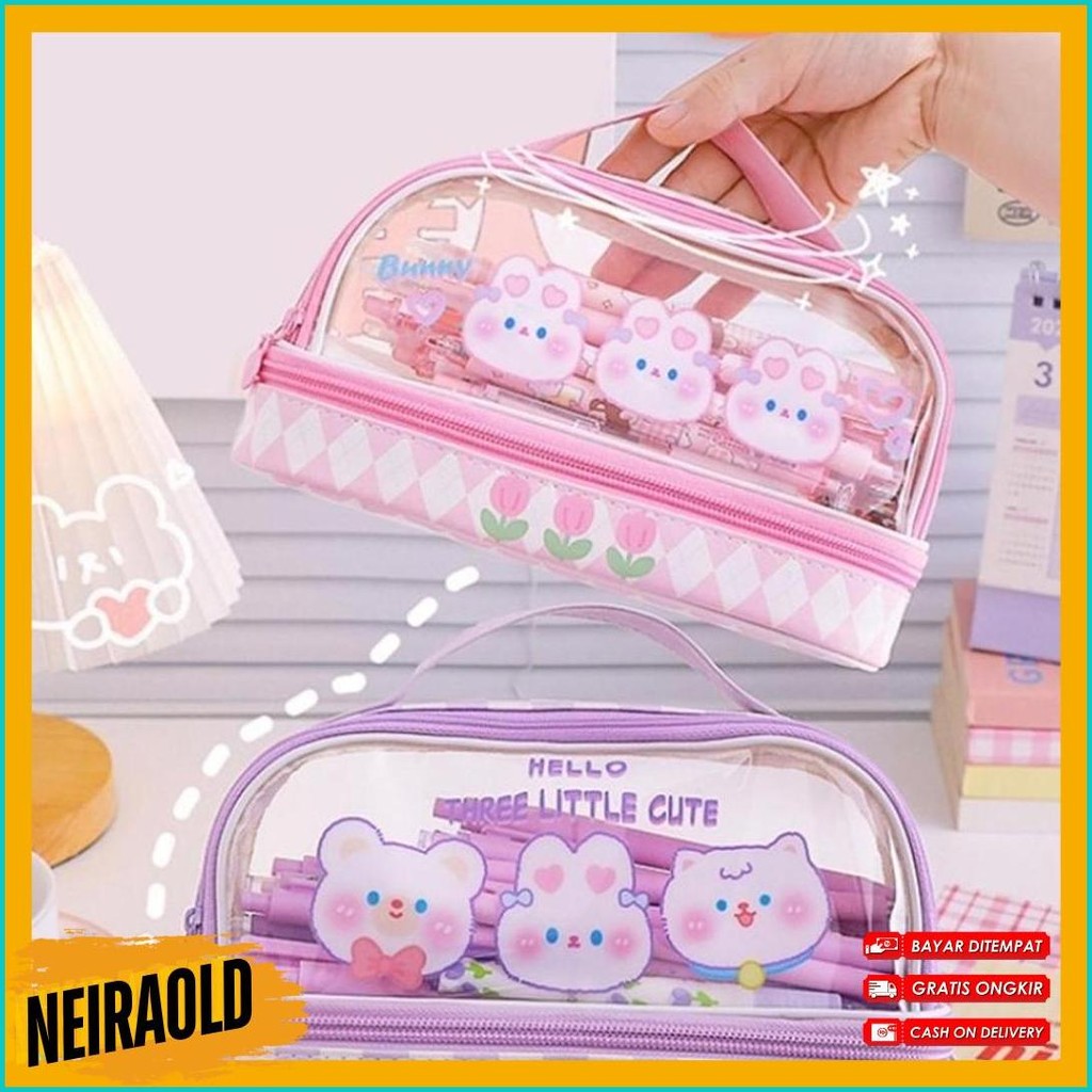 

Kartun Baru Kapasitas Pen Bag Storage Bag Untuk Mahasiswa Sma Junior Portable Cute Simple Stationery Box Terlaris! Produk Ini Banyak Dicari