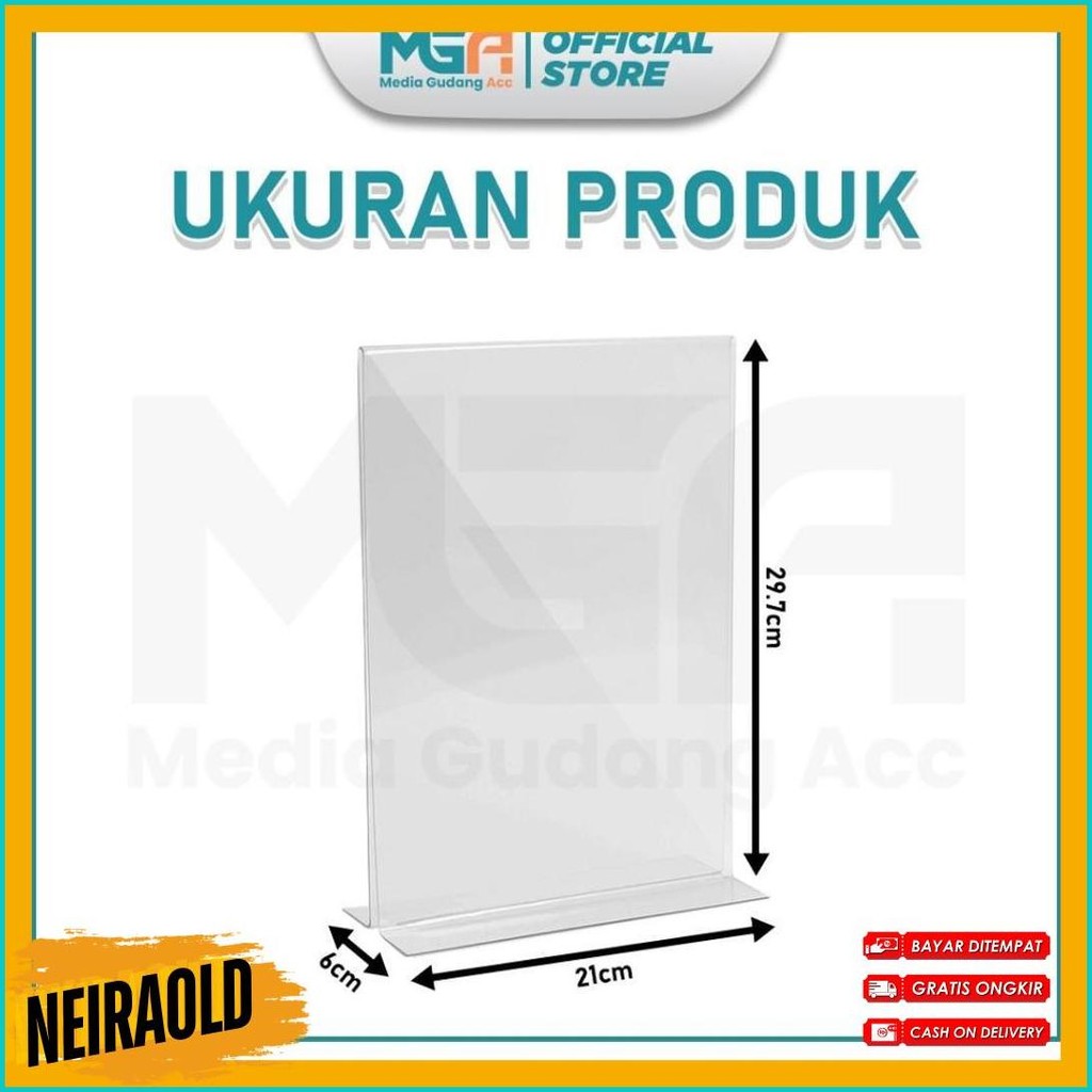 

Tempat Brosur A4 2Mm Portrait 2 Sisi / Tent Holder / Tent Card Stand Akrilik Diskon