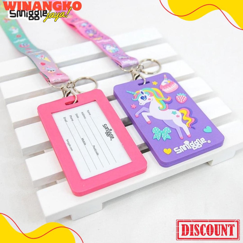 

Smiggle Bag Tag Card Holder Dengan Tali Lanyard Diskon Setengah Harga