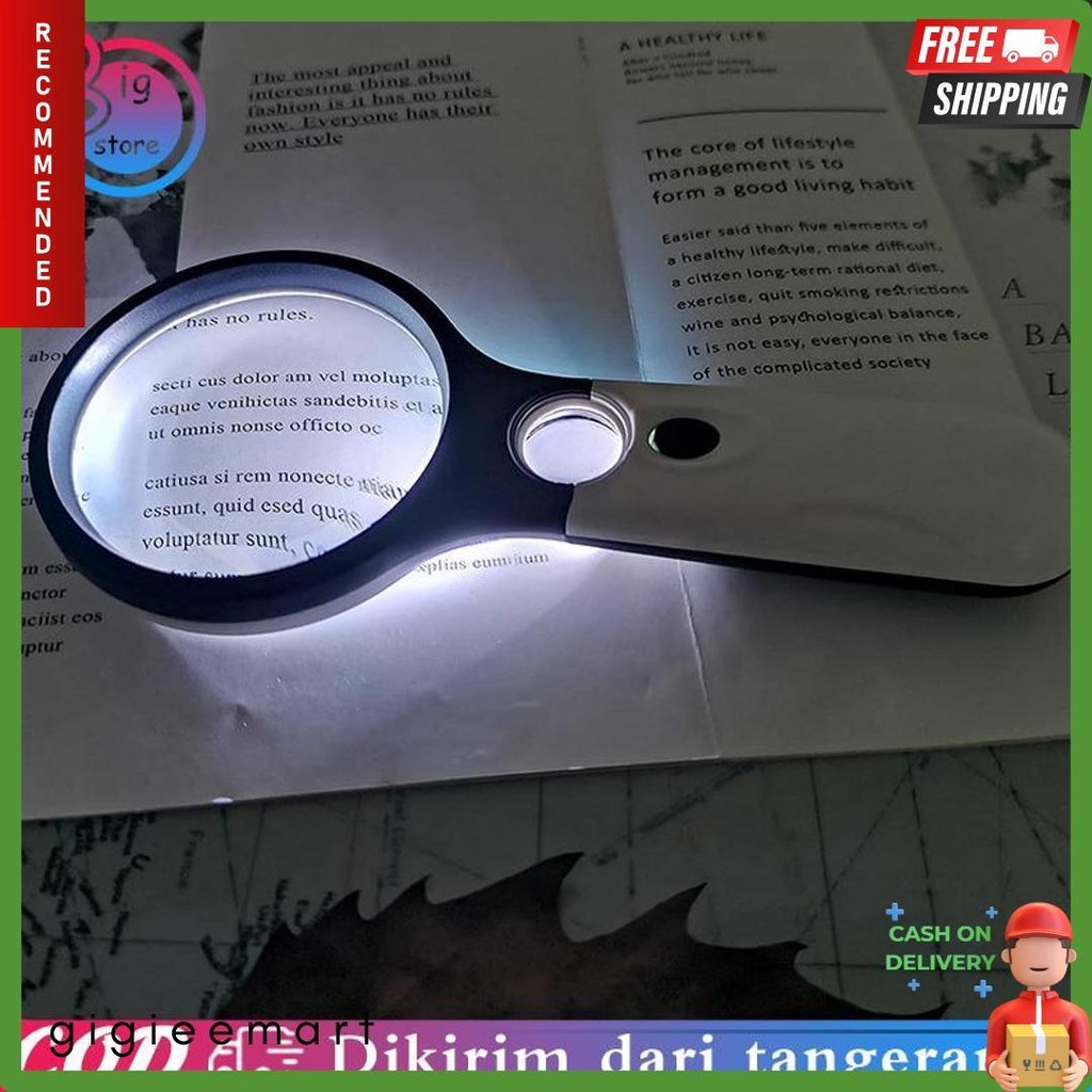 

2 In1 Lampu Kaca Pembesar Led Membaca Magnifying Glass Dengan Lampu Flash Sale! Diskon Hingga 70%